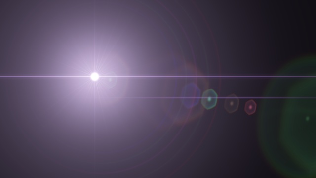 A colorful flare designed as a starting point for animated transitions.