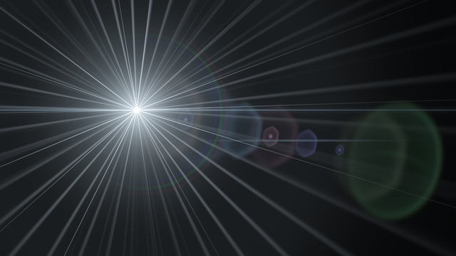 A concentrated burst of light with sharp rays.
